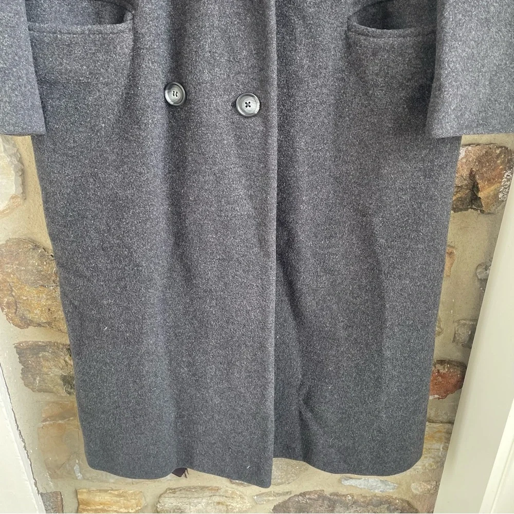 Vintage Union Made Regency Cashmere Baltmans NY Double-Breasted Dark Gray Coat 4